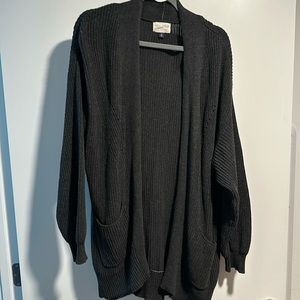 Dark grey oversized cardigan
